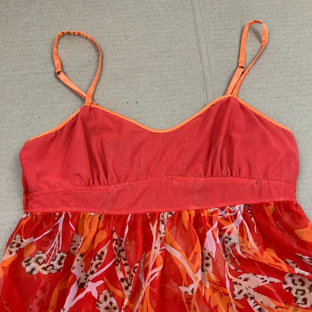 New Victoria's Secret Very Sexy Babydoll Slip Dress Chemise Orange Sz S - Picture 16 of 16
